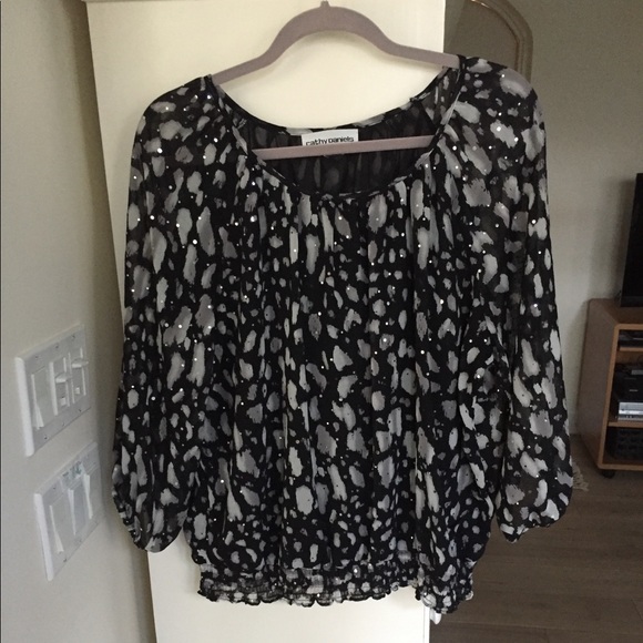 Gorgeous going out top, sparkly party blouse m/l - Picture 6 of 16
